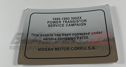 Blaster Z PTU Recall Decal - Nissan 300ZX Z32
