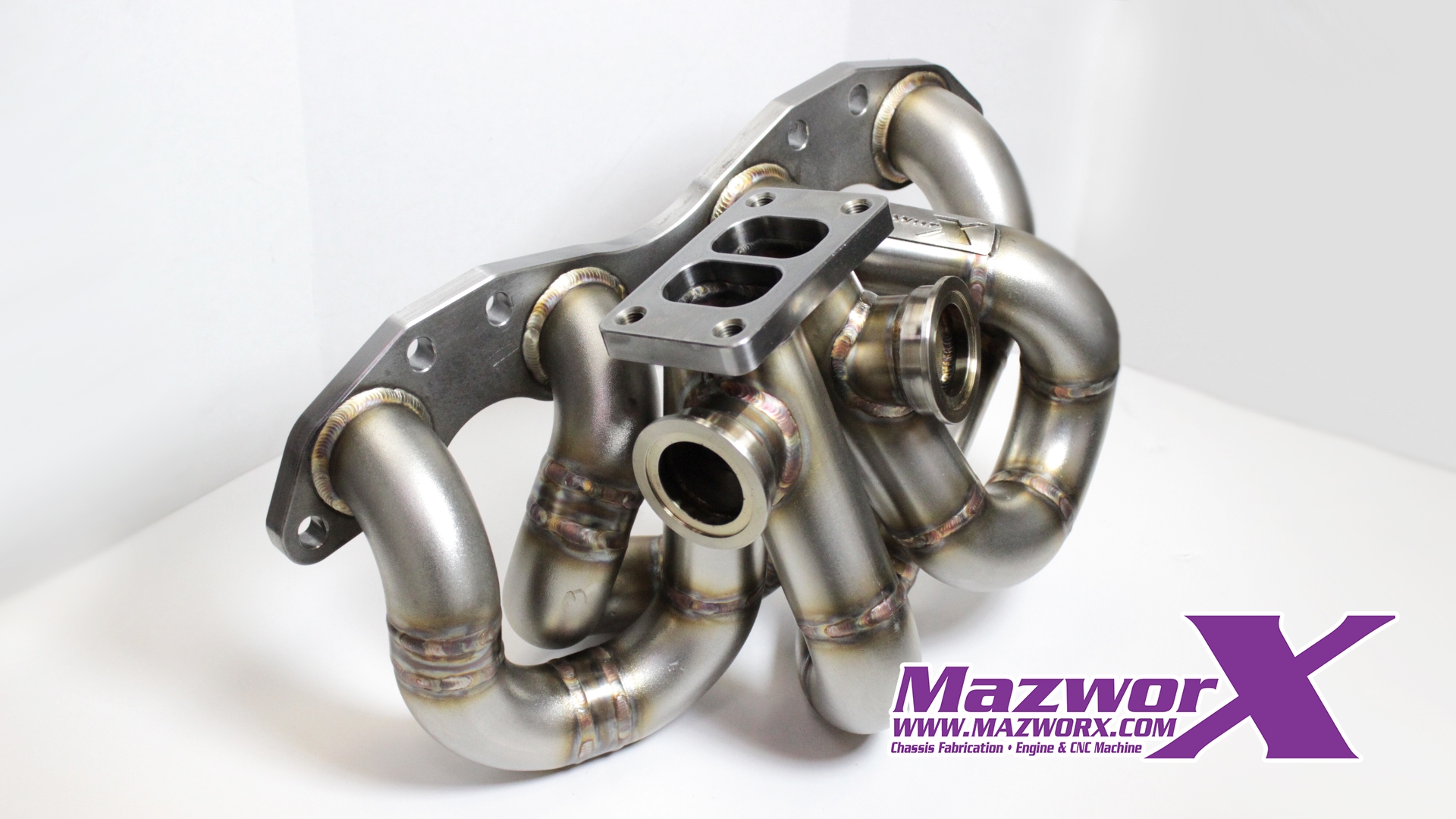 Mazworx Twin Scroll Top Mount Turbo Manifold - Nissan SR20