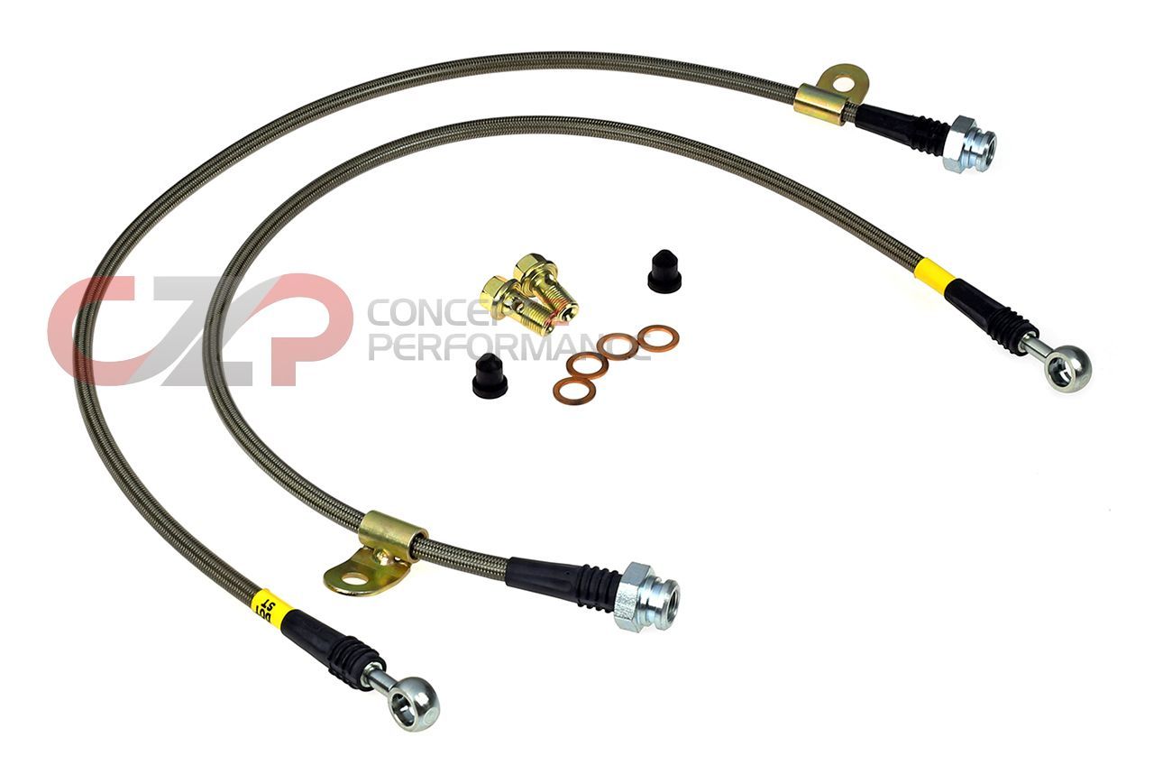 NISMO Performance Braided Stainless Steel Brake Lines, Front - Nissan 350Z 370Z / Infiniti G35 G37