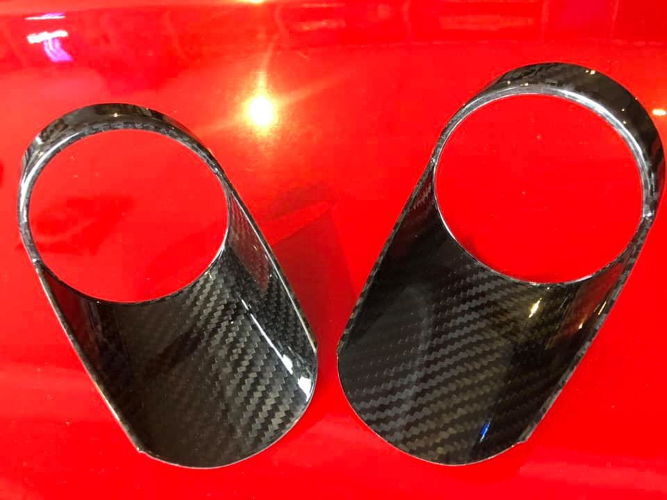 EVO-R Carbon Fiber Door Barrel Ventilator Finisher Cover Set - Nissan 350Z Z33
