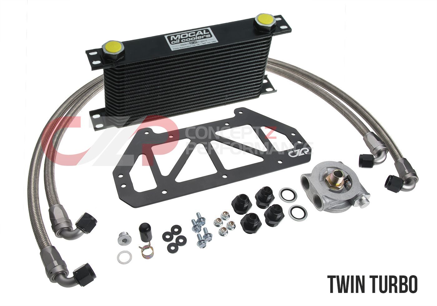 CZP Full-Flow Engine Oil Cooler Kit w/ Mocal Core - Nissan 300ZX Z32
