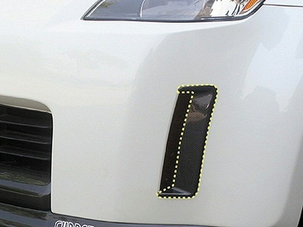 Chargespeed Carbon Fiber OEM Front Bumper Side Marker Reflector Cowl - Nissan 350Z 03-05 Z33