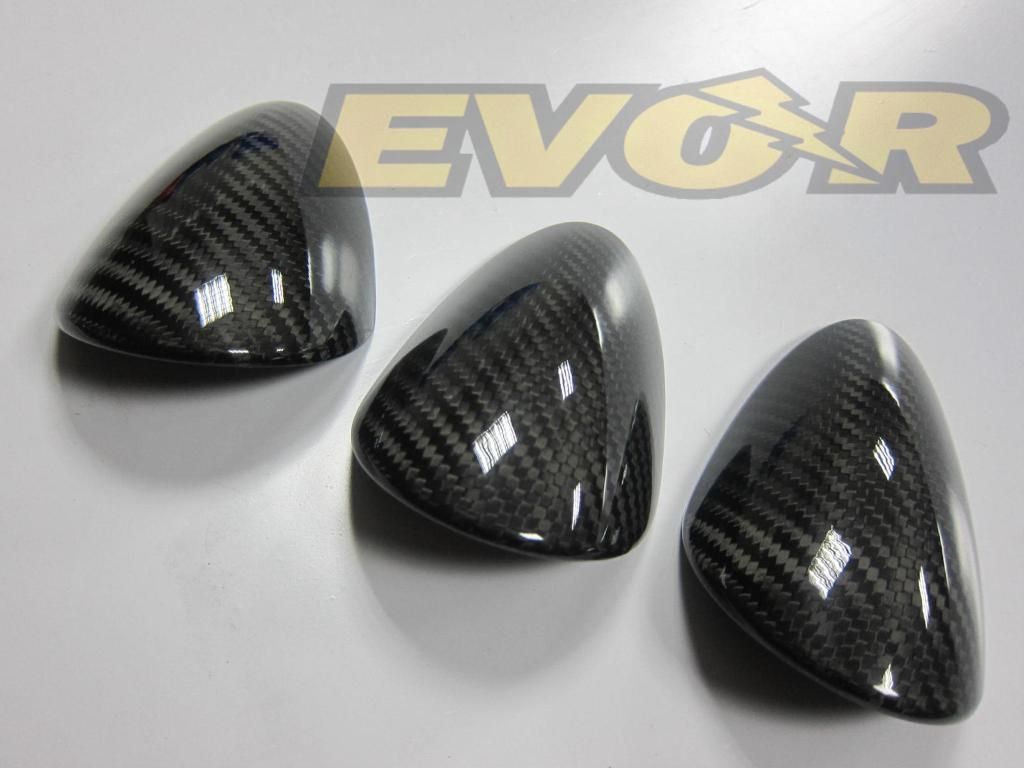 EVO-R Carbon Fiber Gauge Pod Covers, 3pc  - Nissan 370Z Z34