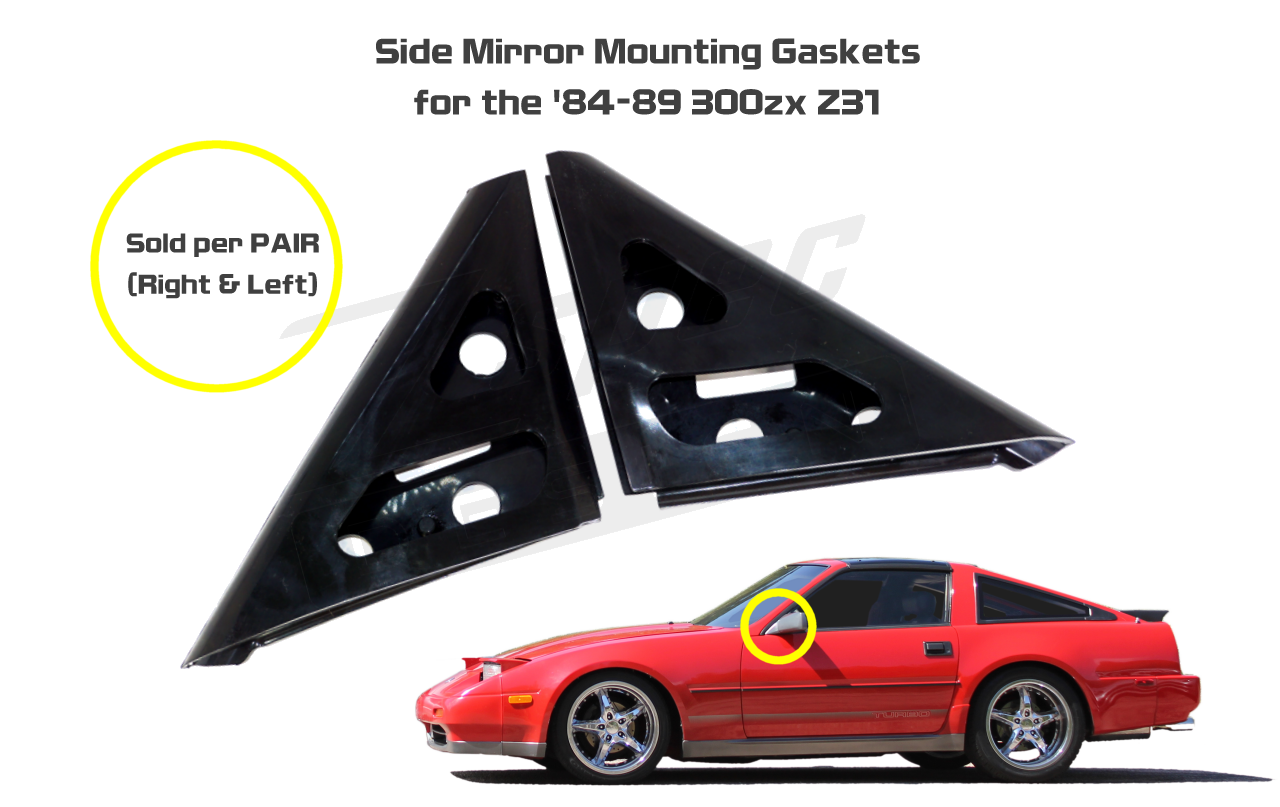 ZSpec Design Mirror Gasket Replacements, Left/Right Set - Nissan 300ZX 84-89 Z31