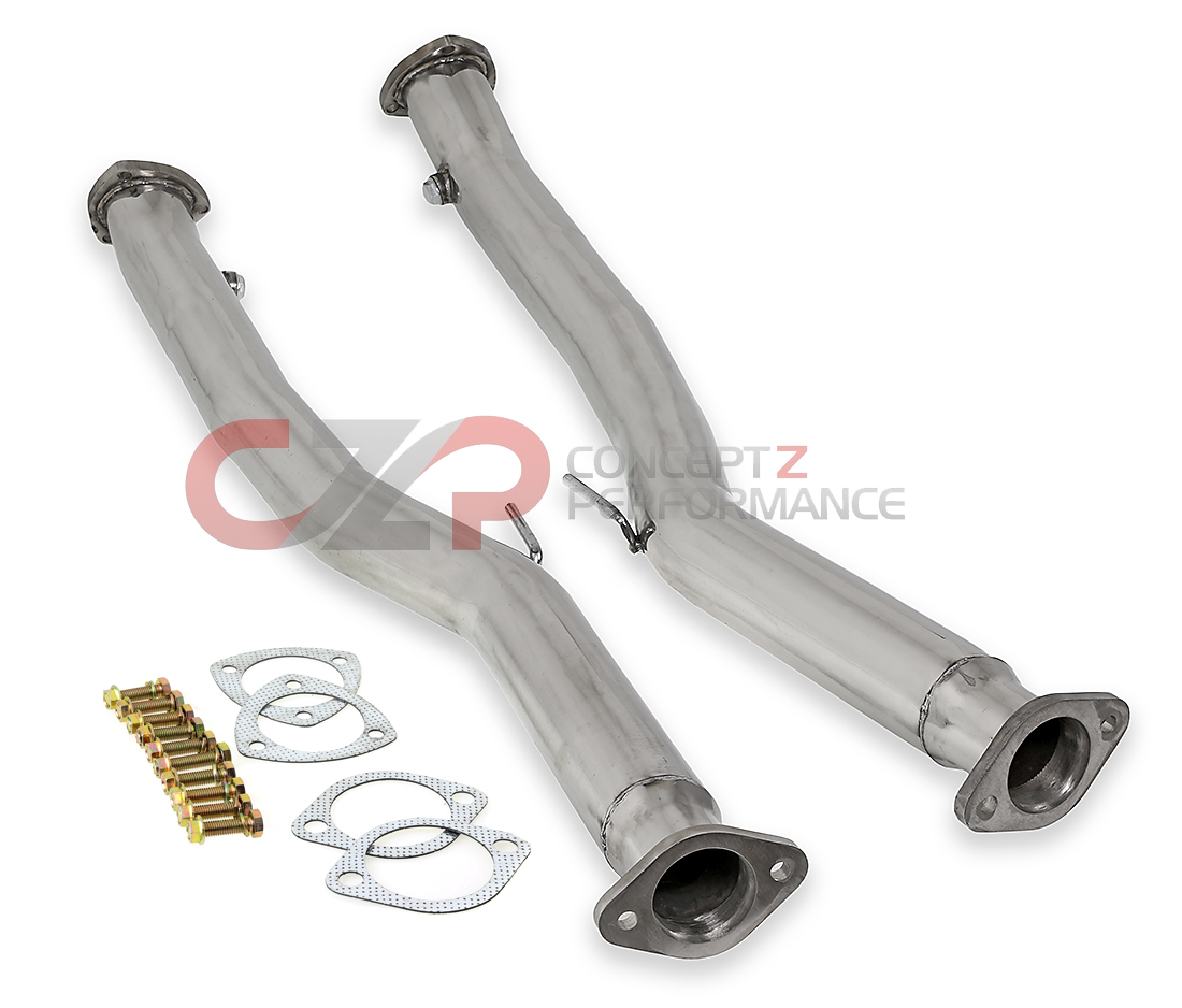 AMS 3" to 2.5" Stainless Steel Test Pipes, Non-Resonated, Twin Turbo TT - Nissan 300ZX 90-96 Z32