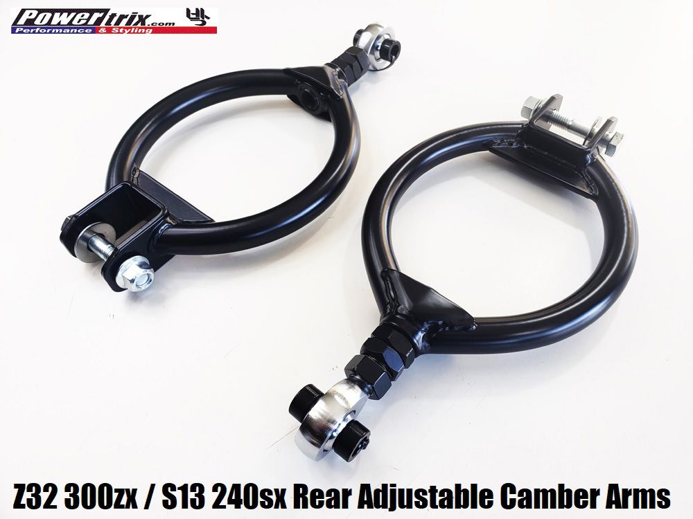 Powertrix Rear Camber Upper Control Arms RUCA - Nissan 240SX, 300ZX, Silvia, S13 S14 Z32, Skyline GTS-T, GT-R R32 R33 R34