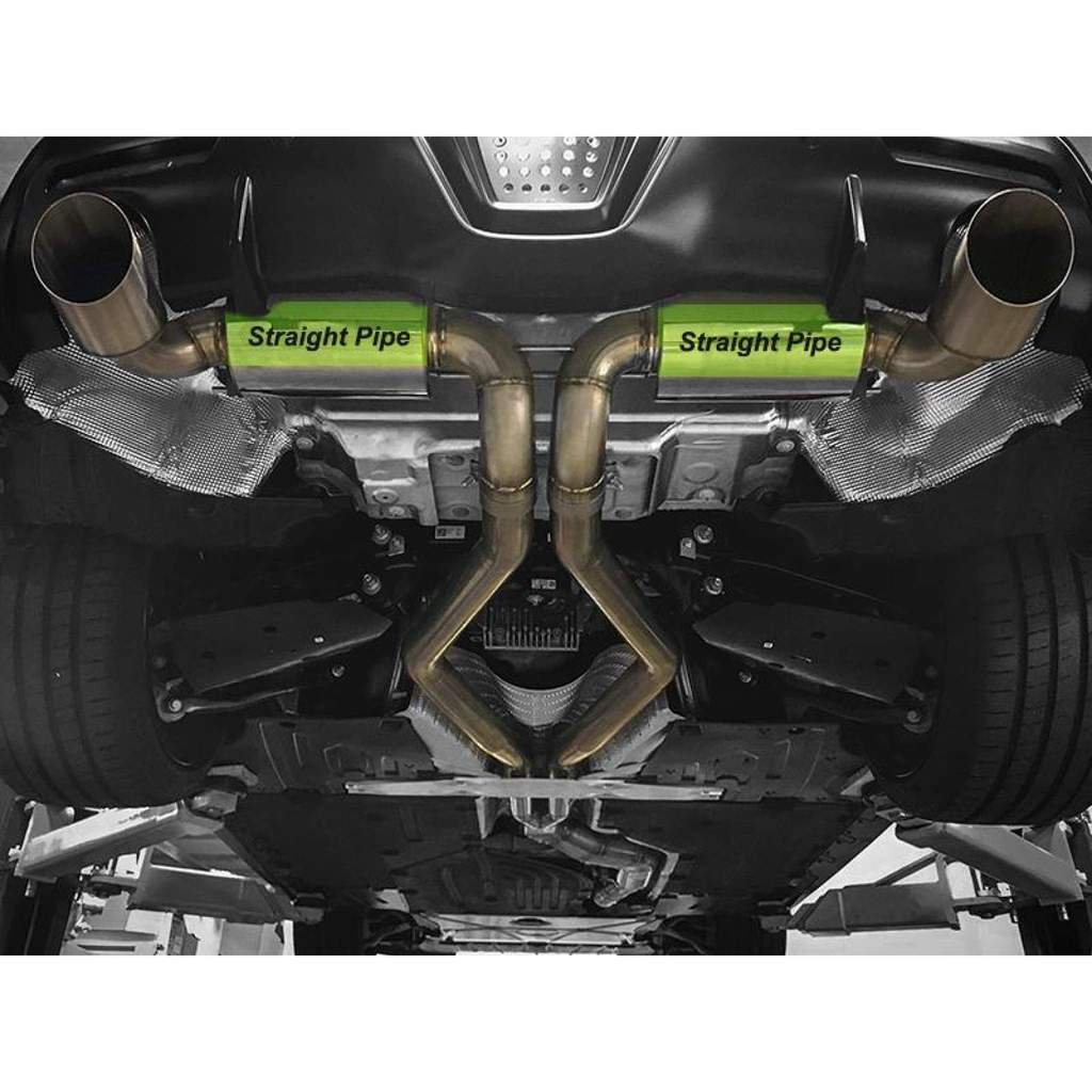 ETS Exhaust System, No Y-Pipe, With Extreme"No-mufflers/Straight Pipe", No Resonator - Toyota Supra 2020