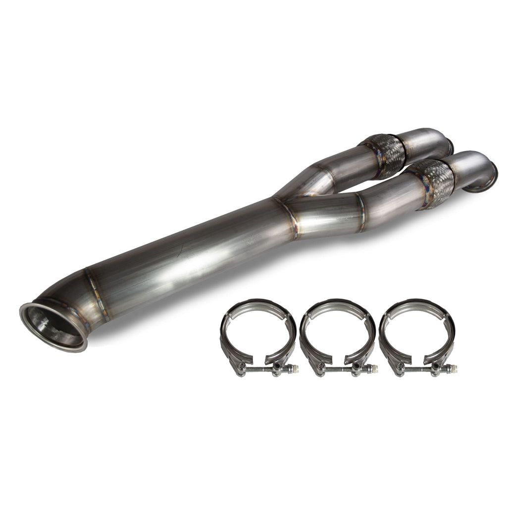 ETS 3.5" - 4" PRO Series Y-Pipe, Dual 3.5" V-band to Downpipe, 4.0" Vband - Nissan GT-R R35