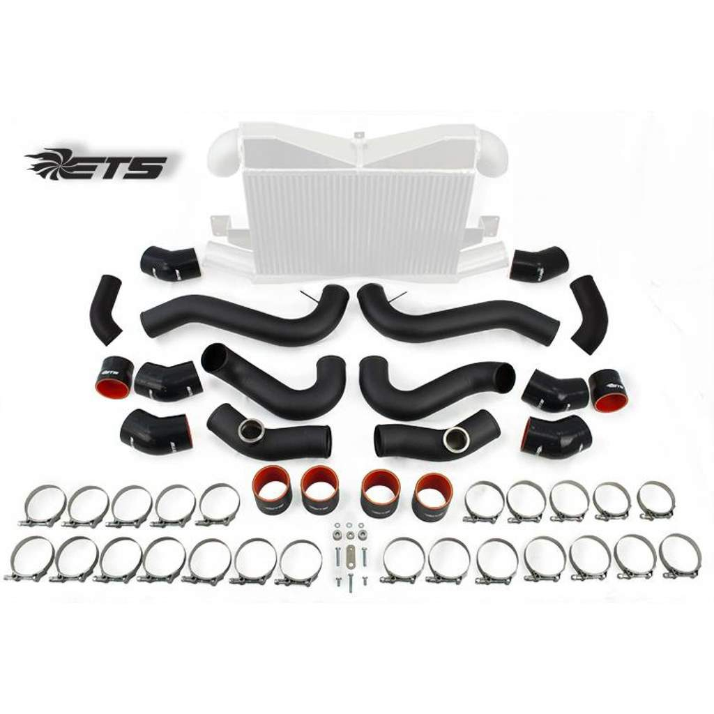 ETS Race Intercooler Piping Kit, Stock Intake, boost Logic Throttlebodies, HKS BOV Flanges - Nissan GT-R 08/19