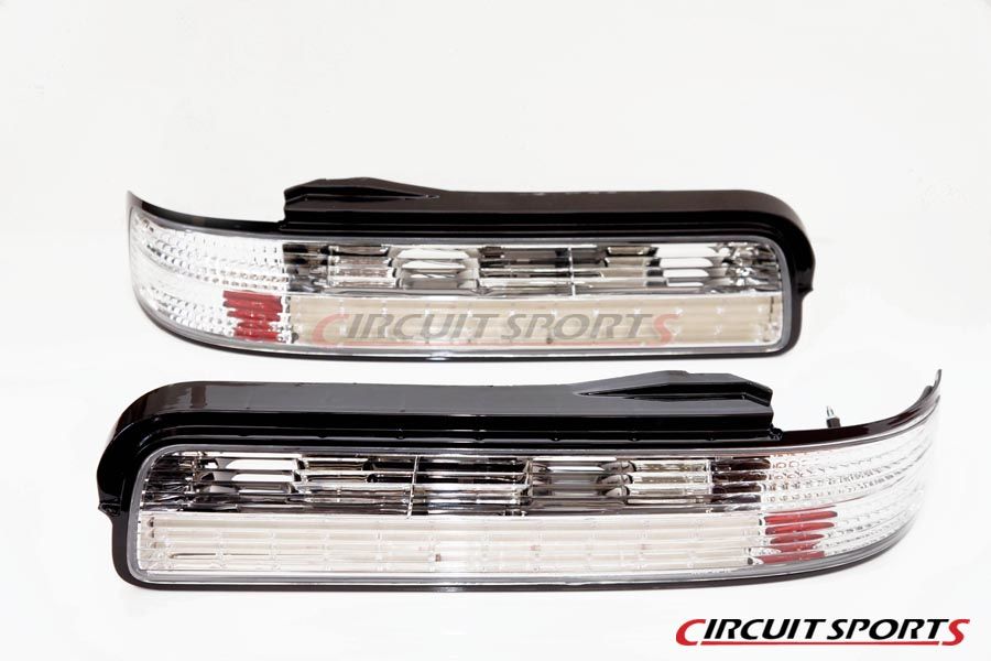 Circuit Sports 2PC Fully Transparent Crystal Rear Tail Light Kit (LED)- Nissan S13 Silvia coupe