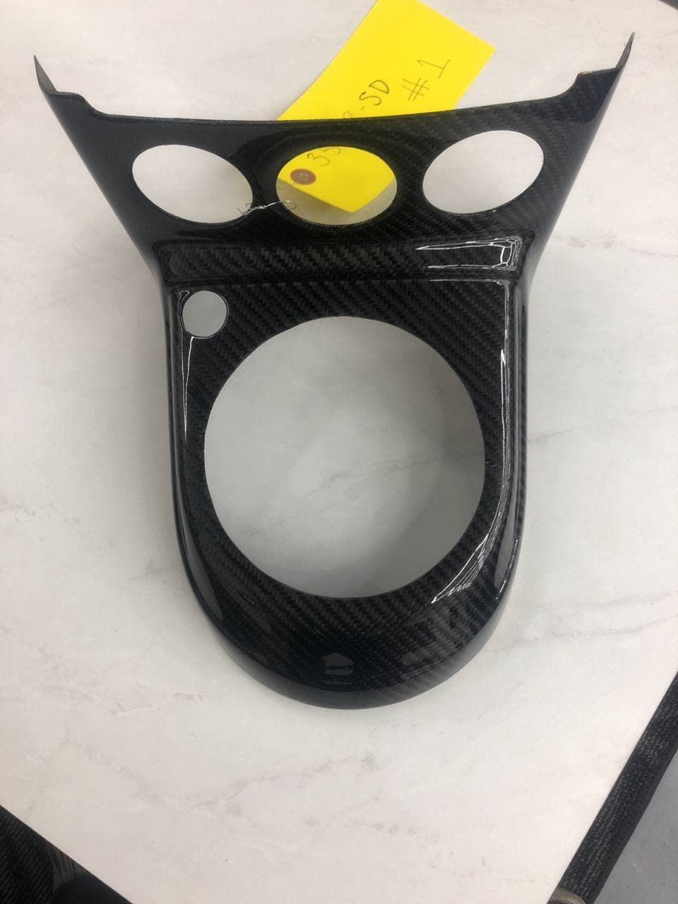 EVO-R Carbon Fiber Center Console Shifter Full Cover w/ A/C Panel Finisher - Nissan 350Z 06-08 Z33 (Scratch & Dent)