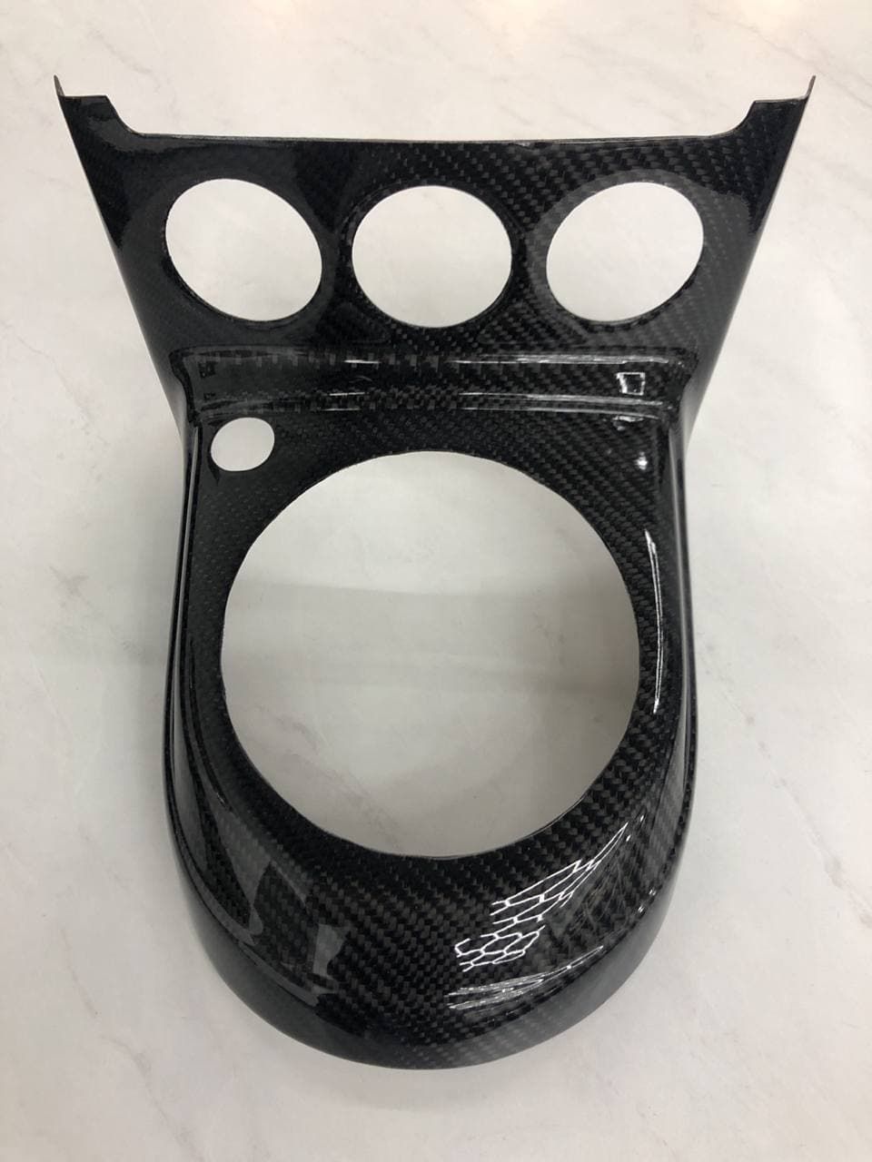 EVO-R Carbon Fiber Center Console Shifter Full Cover w/ A/C Panel Finisher - Nissan 350Z 06-08 Z33 (Scratch & Dent)