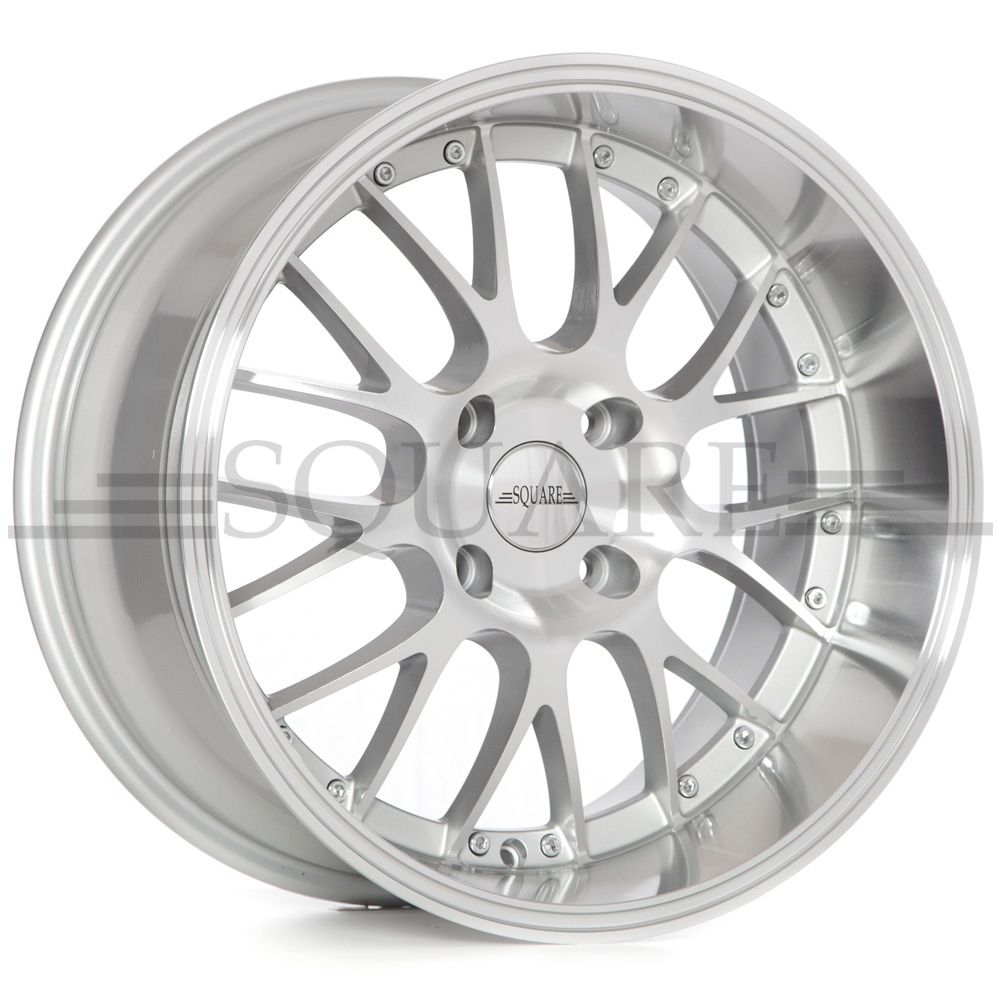SQUARE Wheels - G6 Model - 17x9 +15 5x114.3 - Silver