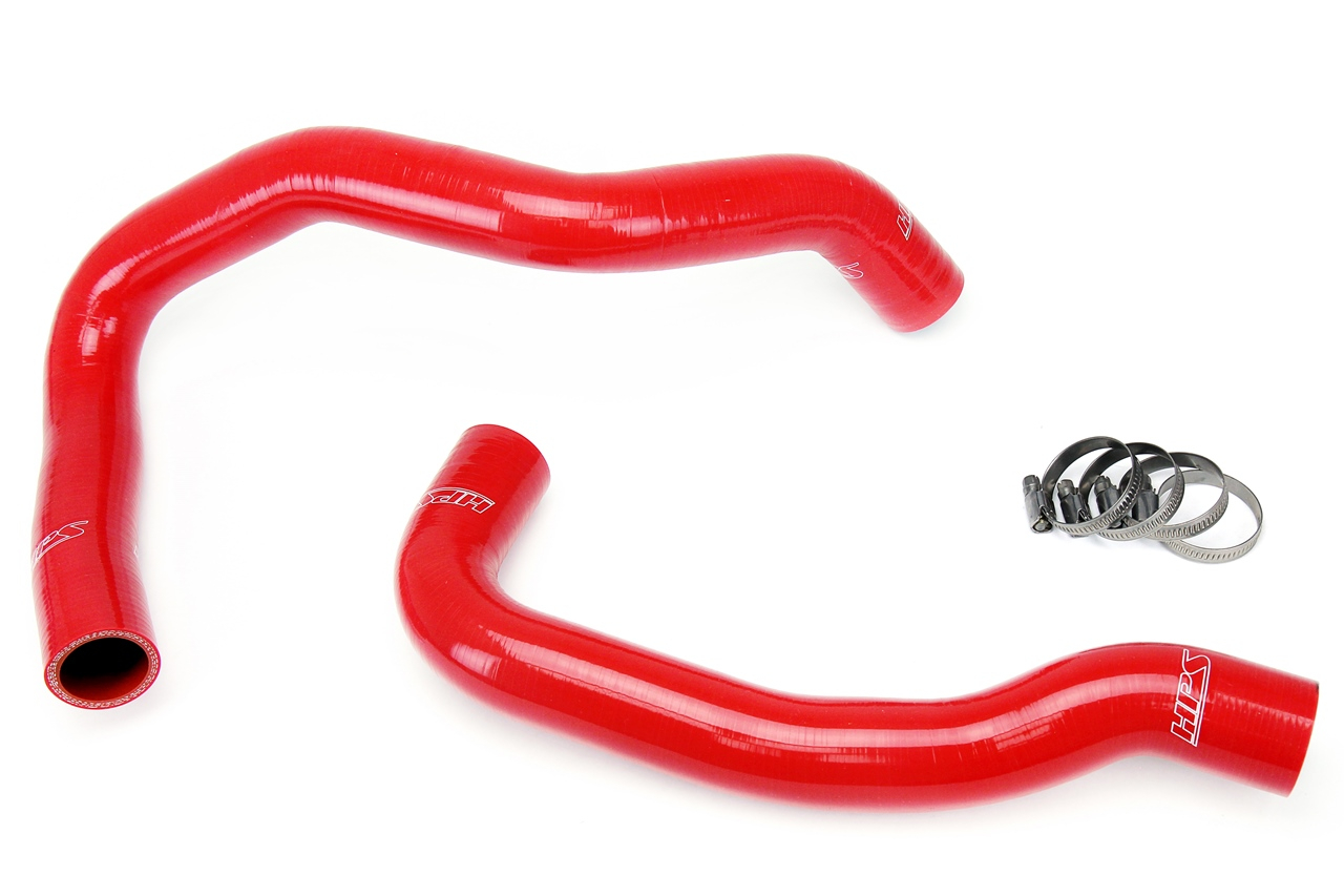 HPS Reinforced Silicone Radiator Hose Kit, Red - Nissan 240SX S13, S14