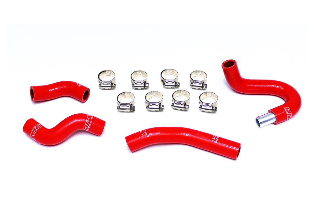 HPS Reinforced Silicone Heater Hose Kit, Red - 07-08 Nissan 350Z