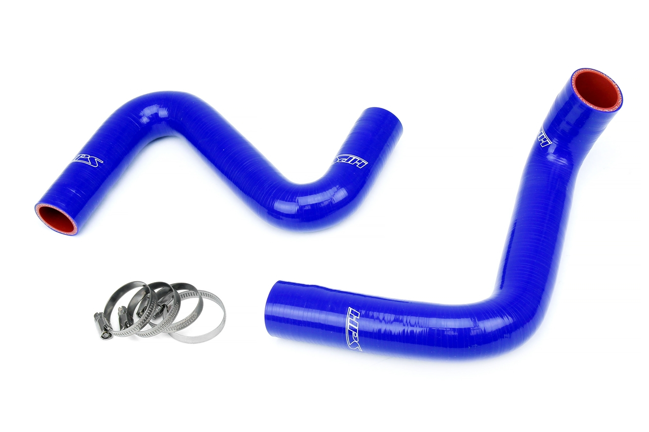 HPS Reinforced Silicone Radiator Hose Kit, Blue - Nissan 240SX LS Swap (LS1 water pump, KOYO S13/S14 V8 Swap Radiator)