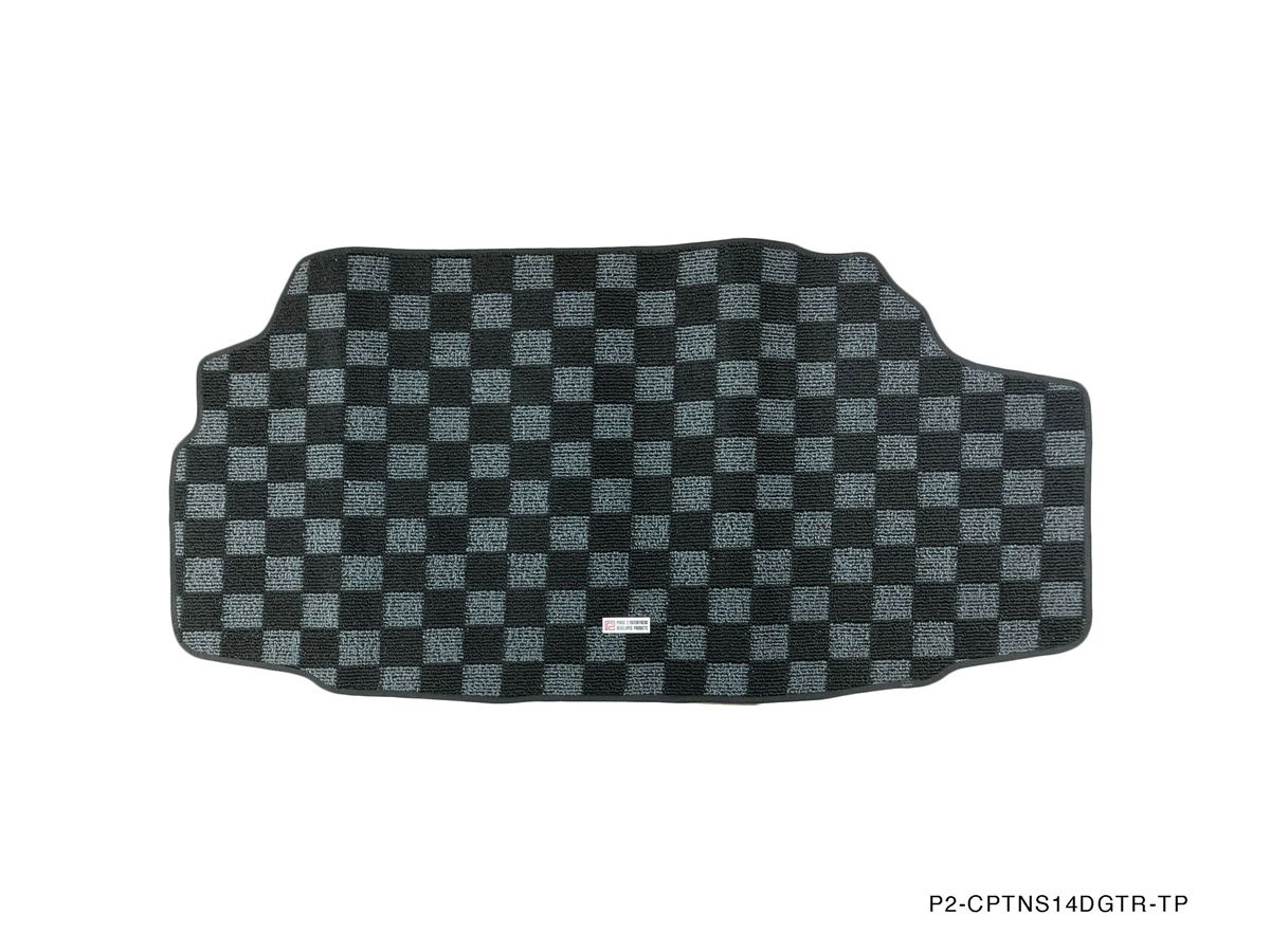 P2M Checkered Rear Trunk Mat Dark Grey - Nissan S14
