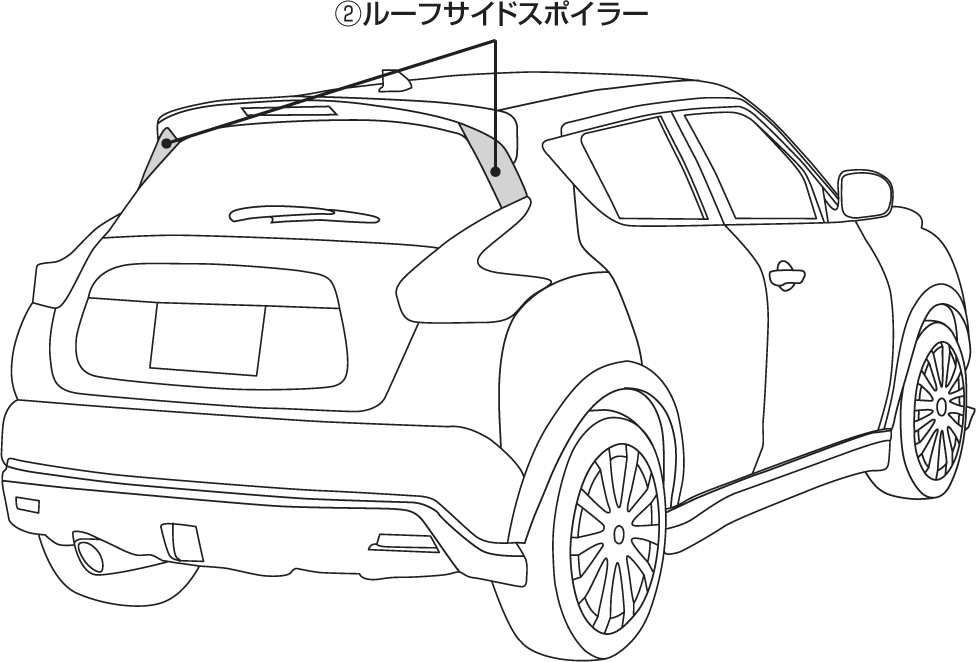 NISMO Carbon Fiber Rear Side Spoiler Extensions - Nissan Juke F15