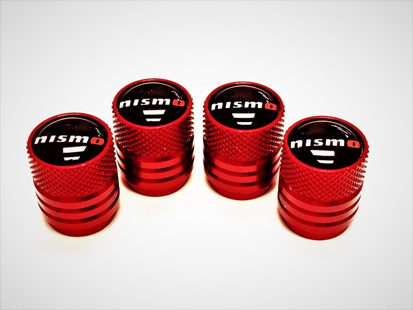 NISMO Tire Valve Stem Cap Set, Red