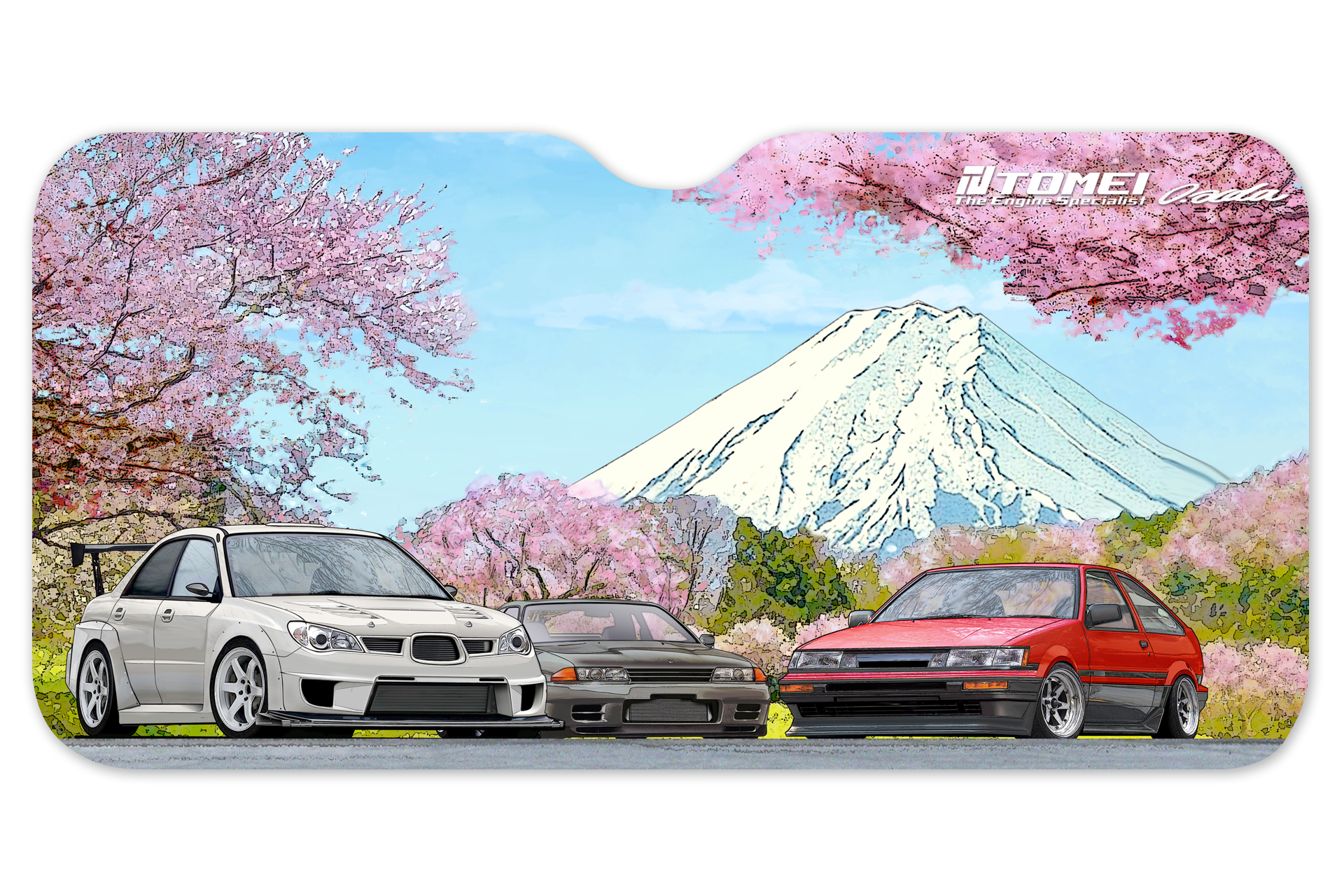 Tomei Sun Shade 59x28 GDB/BNR32/AE86 Cherry Blossom Mt. Fuji