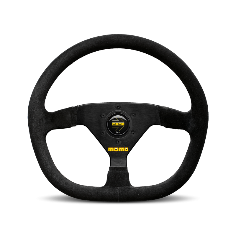 Momo MOD88 Steering Wheel 350MM, Black Suede, Black Spokes