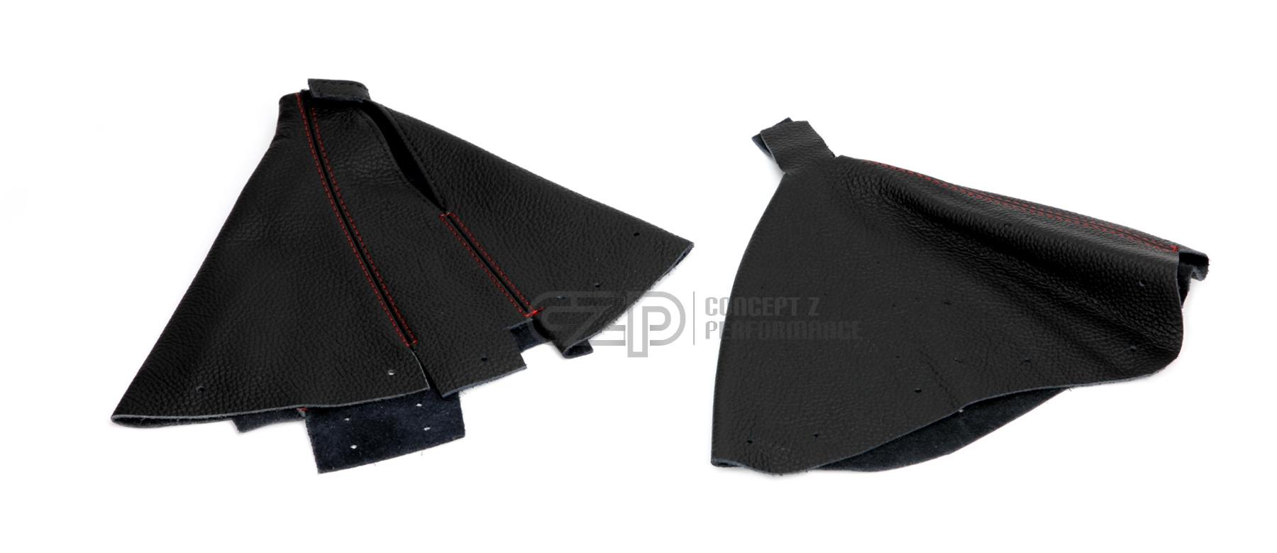 Brake Handbrake Handle Cover Replacement for NISSAN 300ZX Z32 1989-1996 Car Black Leather Red Stitching xuanL 