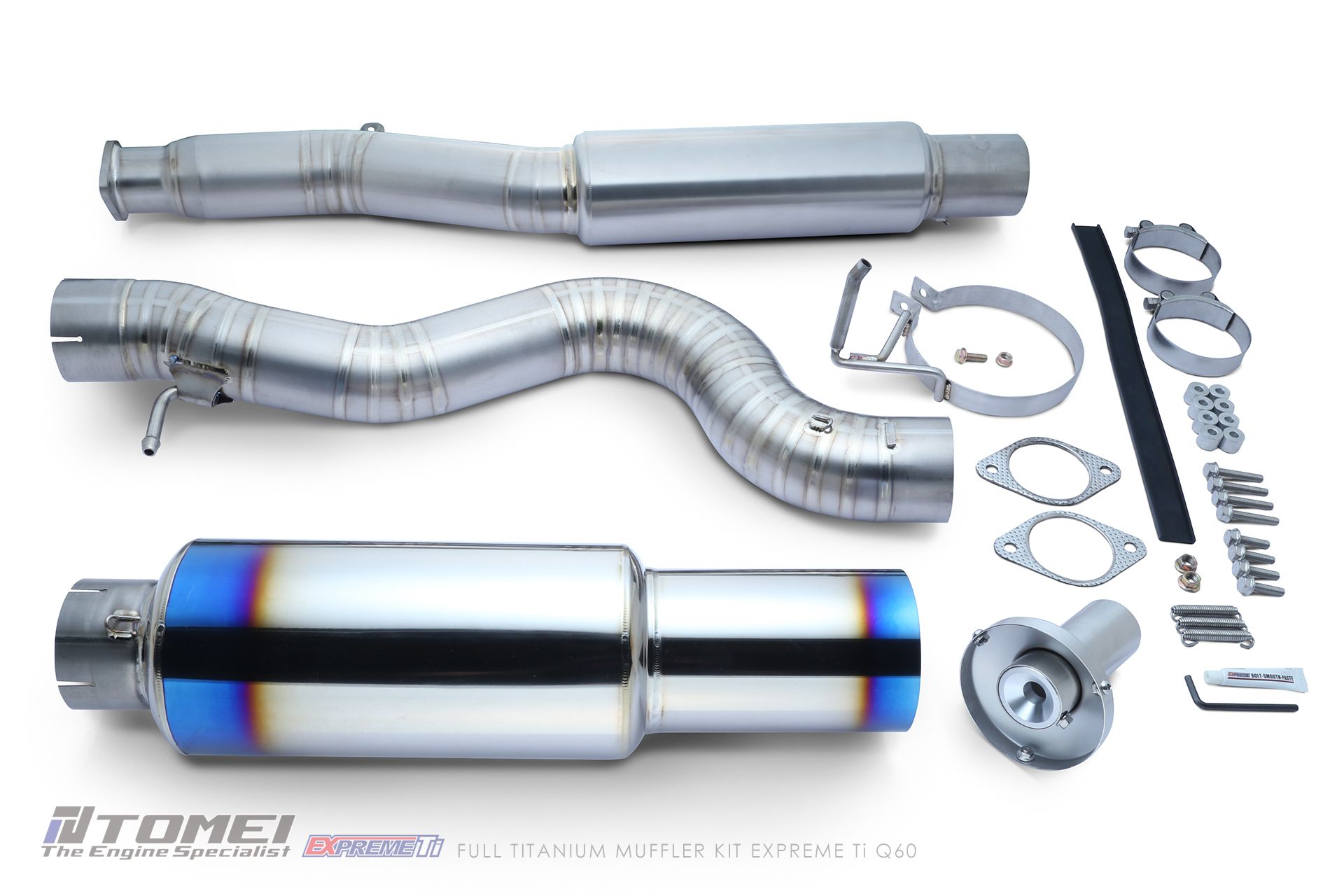 Tomei Expreme Titanium Y-Pipe Back Single Exit Exhaust System - Infiniti Q60 Coupe 3.0T CV37