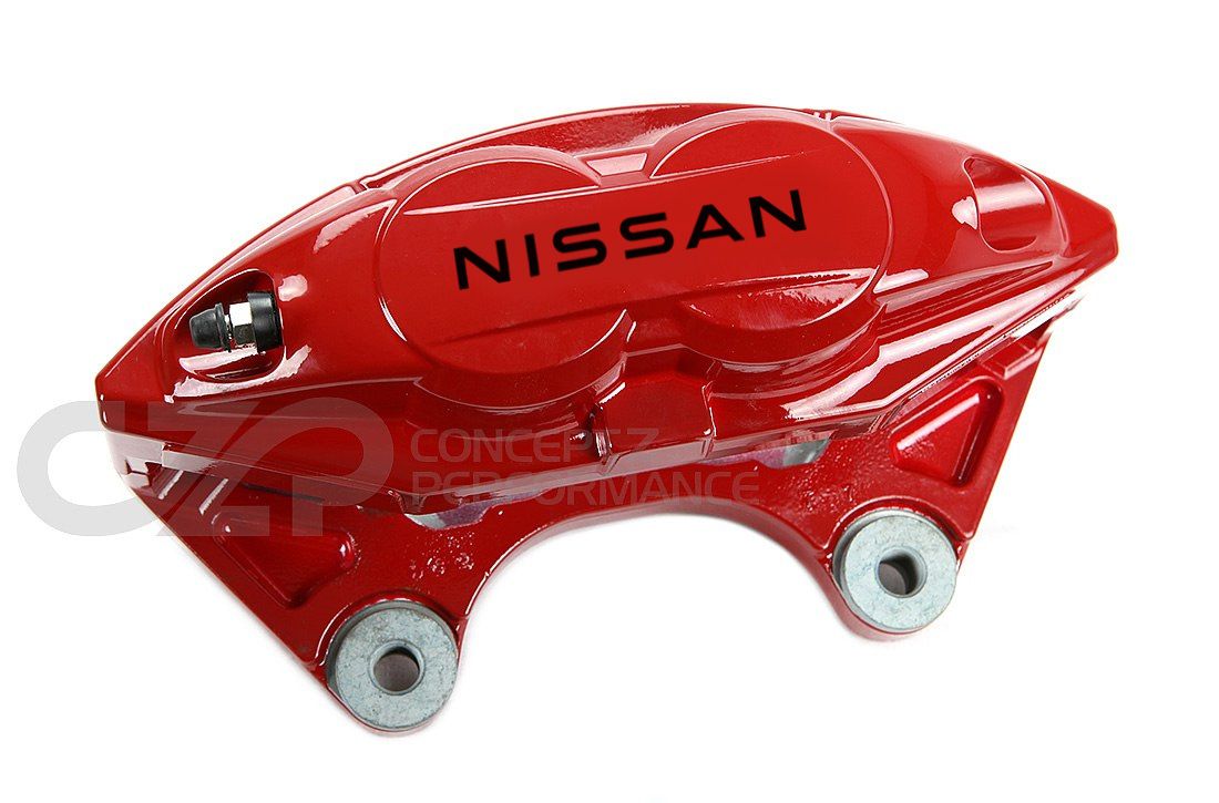 Nissan OEM Caliper Assembly, Akebono, Front LH, New Logo Red - Nissan Z 23+ RZ34