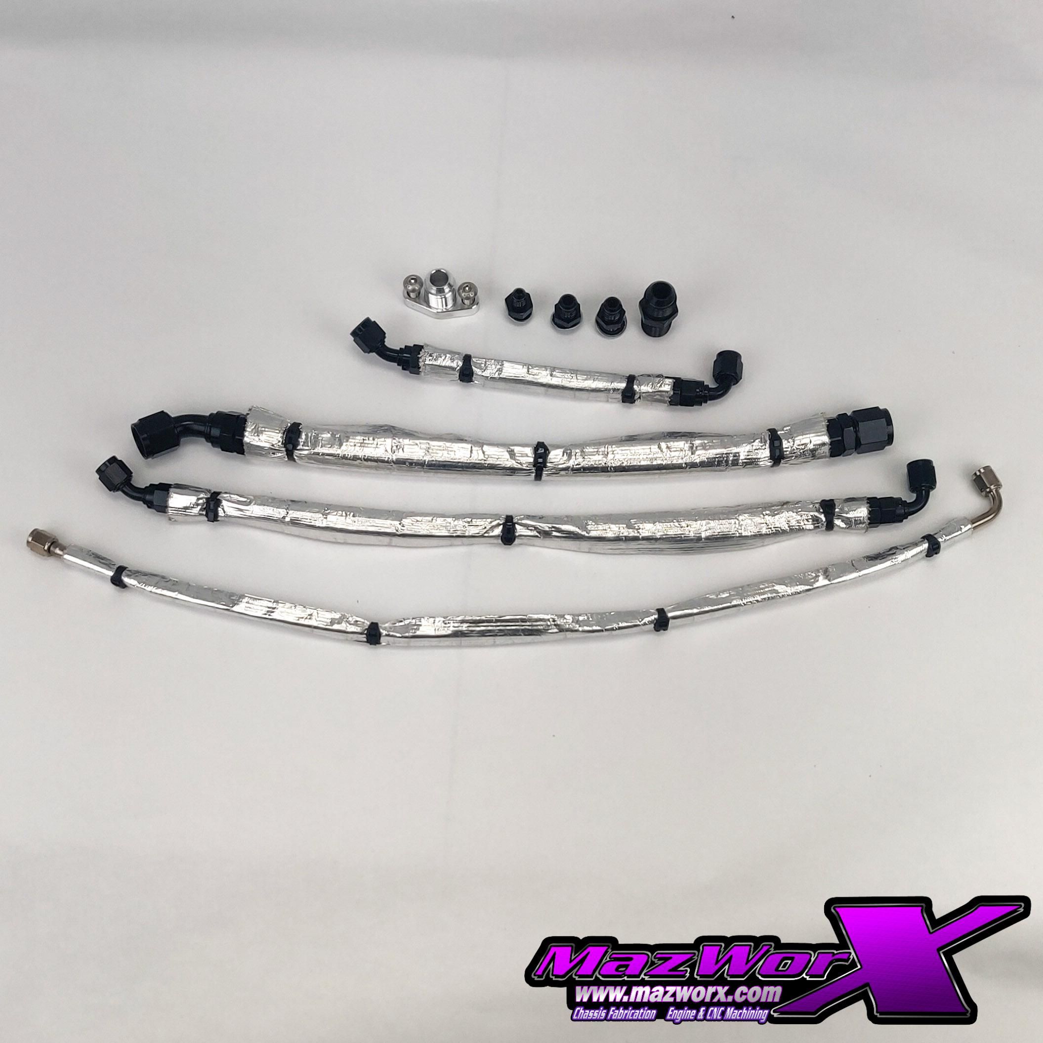 Mazworx Topmount Turbo Lines For Garrett G-Series - Nissan S13 SR20DET
