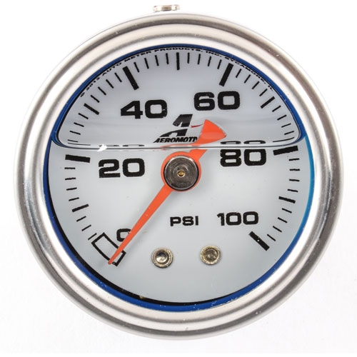 Aeromotive 15633 0-100 psi Fuel Pressure Gauge, 1/8" NPT fitting