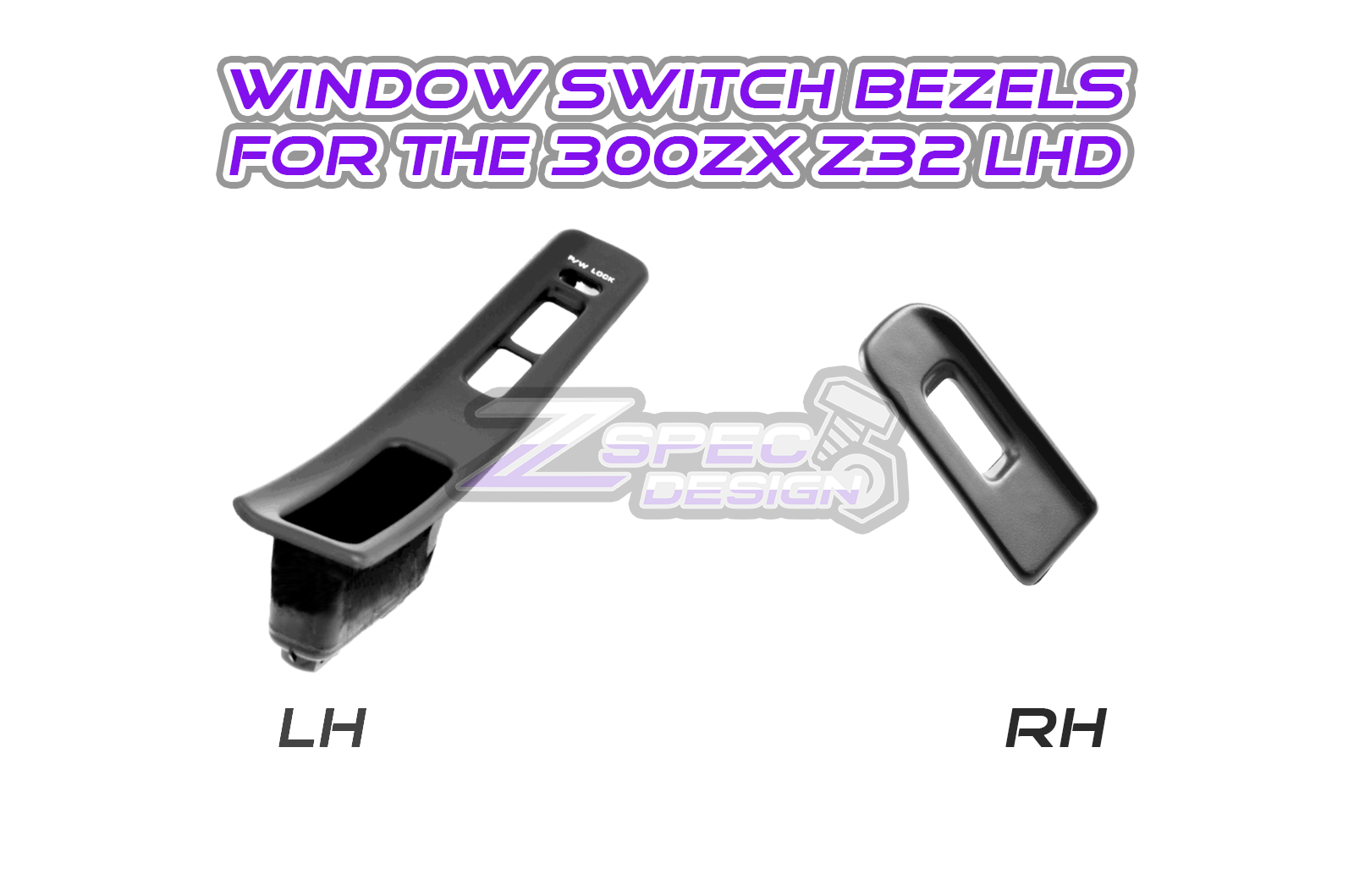 ZSPEC 350z Z33 Interior Door Window Switch Finisher Set for LHD '03-05,  Black