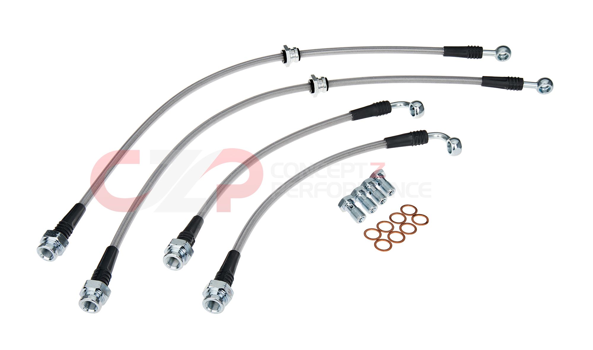 CZP Exclusive by Technafit Stainless Steel Brake Lines for Sport Akebono or Standard Calipers - Nissan Z 2023+ RZ34