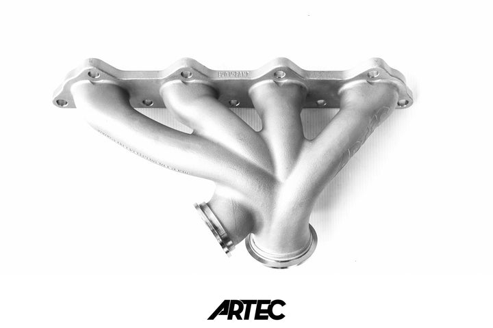 Artec Performance Cast Low Mount Reverse Rotation Exhaust Manifold, 50mm-55mm V-band - Mitsubishi Evo 4-9 4G63