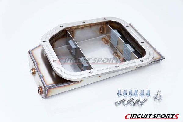 Circuit Sports Oversized Stainless Steel Oil Pan w/ Baffle Door, SR20DET - Nissan 240SX S13 S14 S15