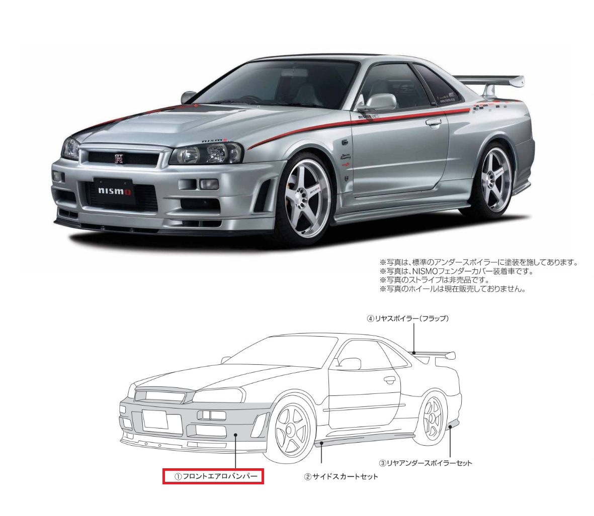 Nismo S-tune Type Front Bumper Cover Fascia - Nissan Skyline GT-R R34