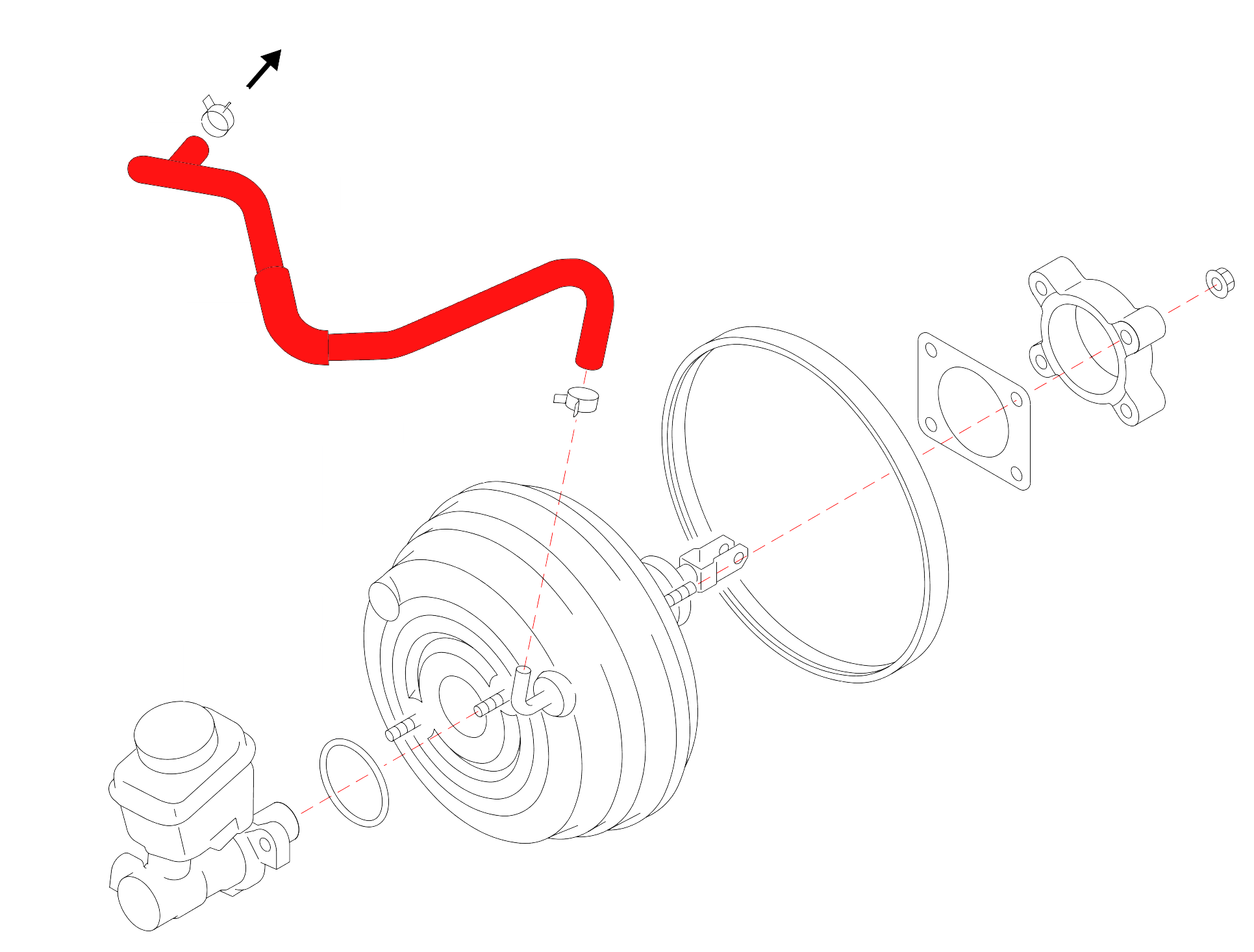 CZP SIlicone Vacuum Brake Booster Hose - Nissan GT-R R35 2012+