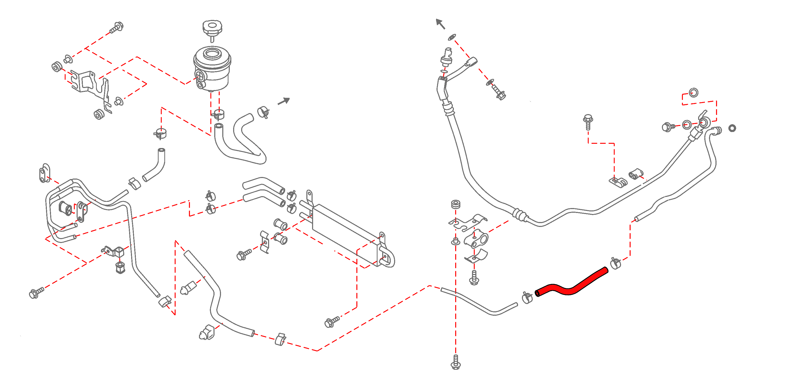 CZP Silicone Power Steering Rack Return Hose - Nissan GT-R R35