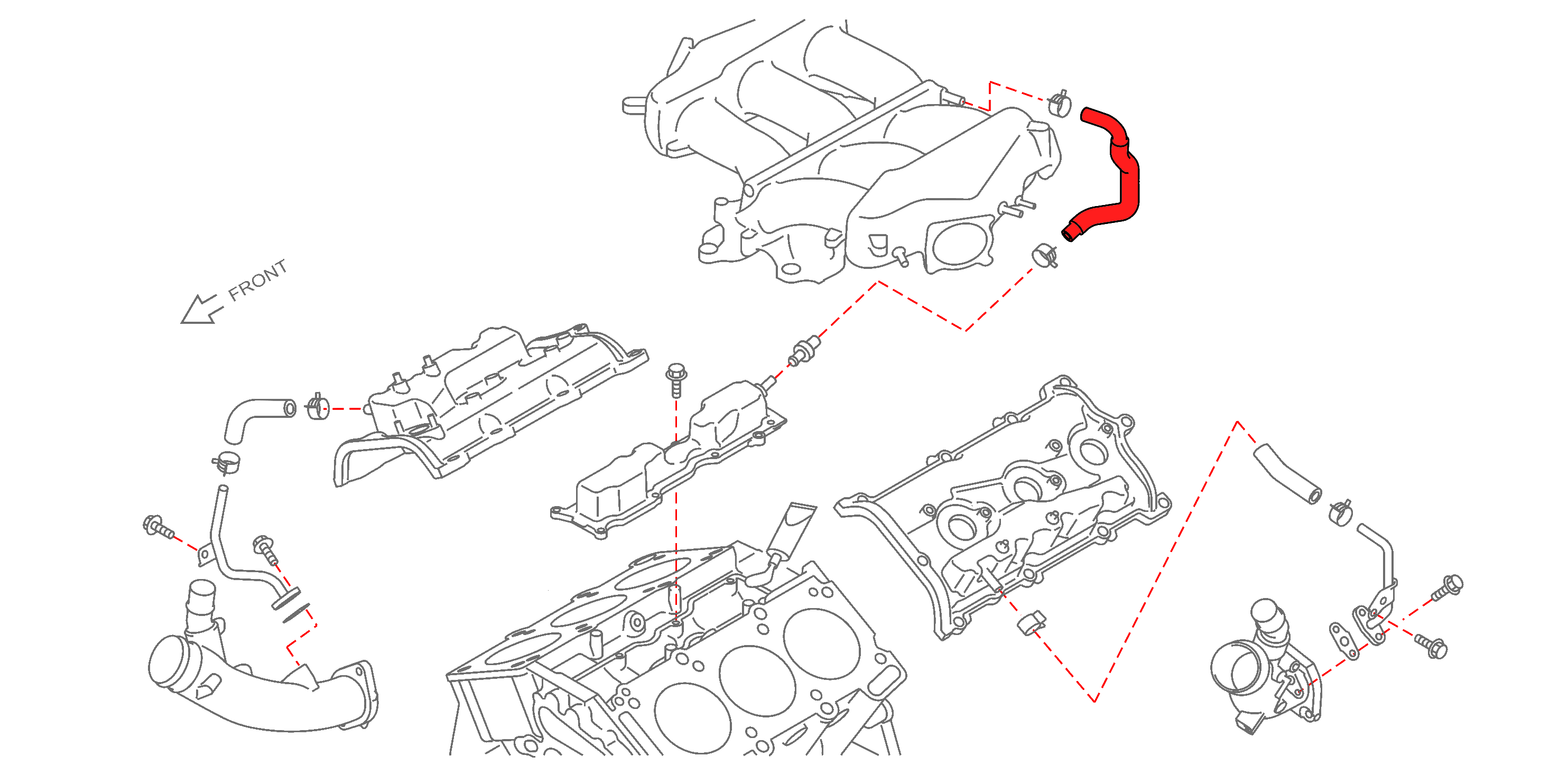 CZP Silicone PCV Valve to Manifold Hose - Nissan GT-R R35