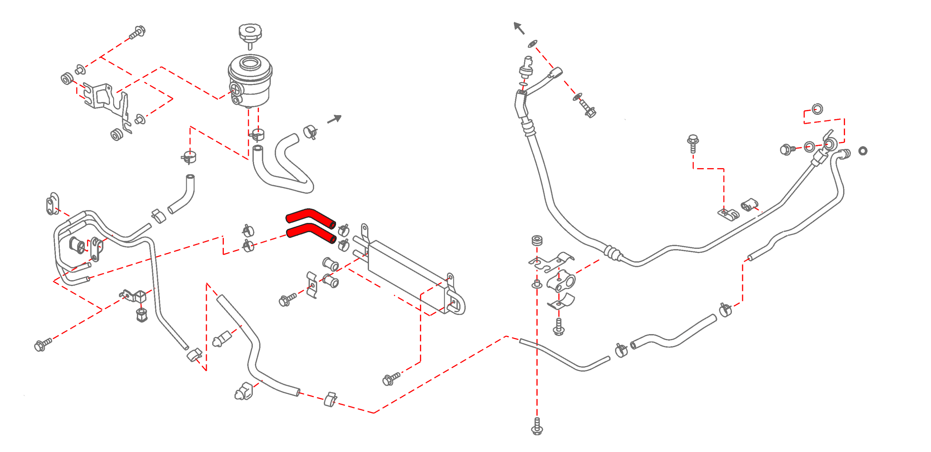 CZP Silicone Power Steering Cooler Feed/Return Hose - Nissan GT-R R35