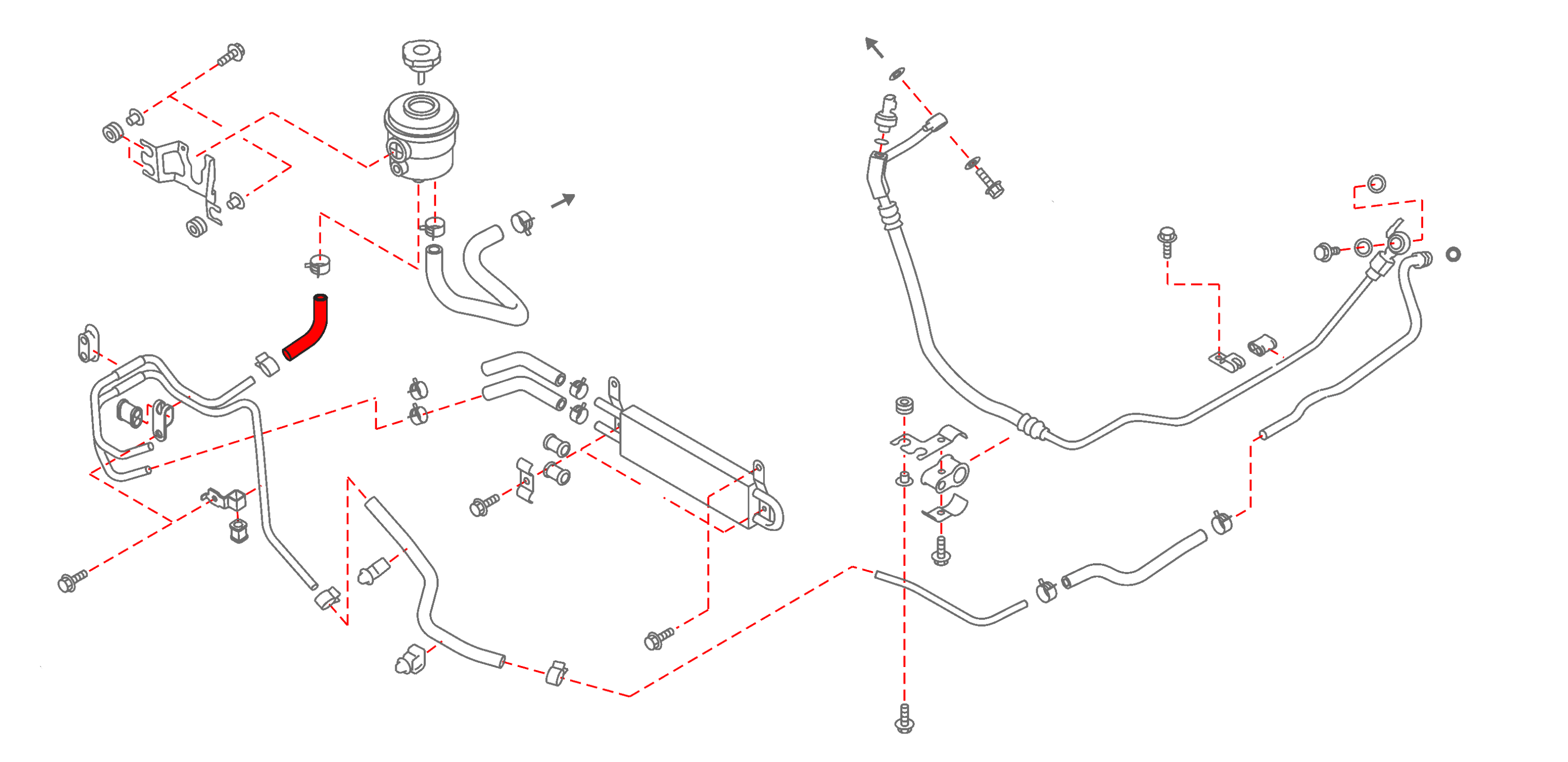 CZP Silicone Power Steering Reservoir Return Hose - Nissan GT-R R35