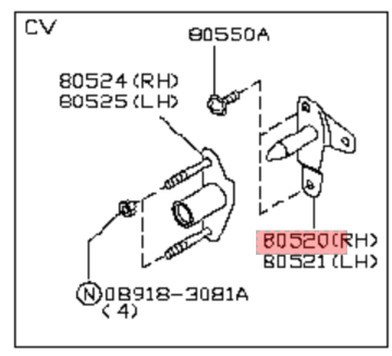 Nissan OEM 350Z Door Spike, RH - Z33 Convertible