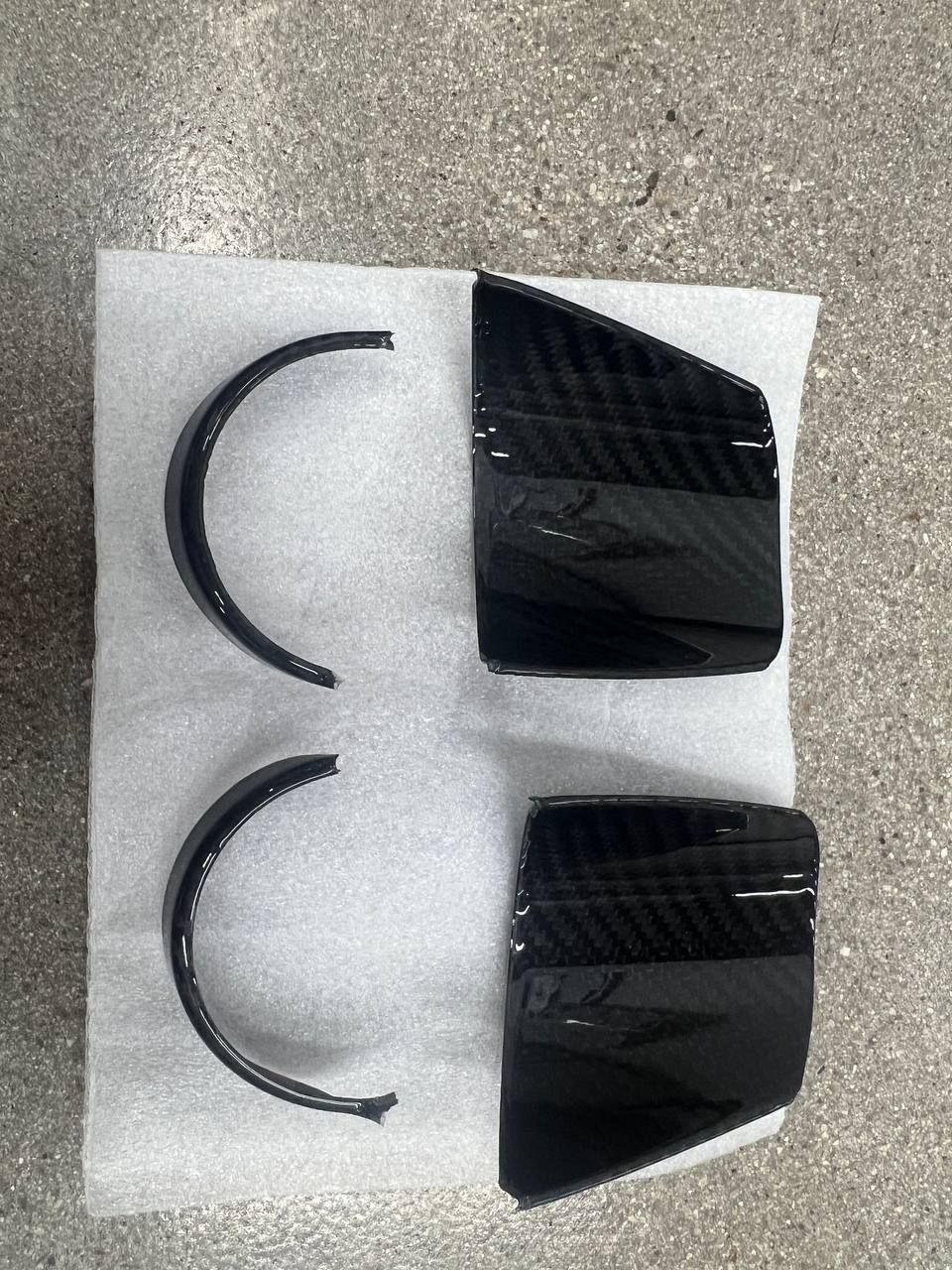 EVO-R Carbon Fiber Door Barrel Ventilator Finisher Cover Set - Nissan 350Z Z33 (SCRATCH & DENT)