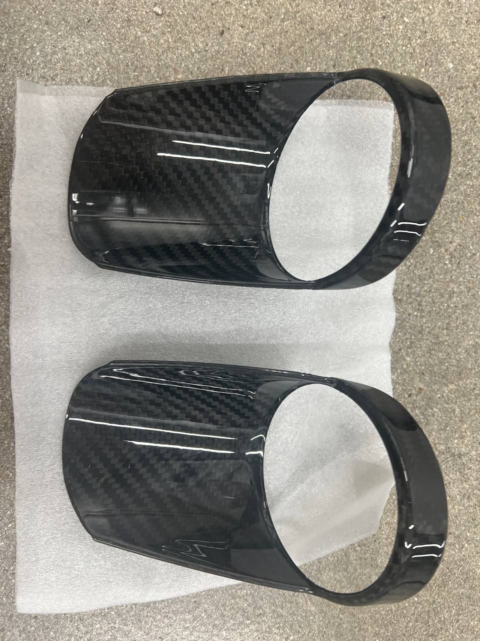 EVO-R Carbon Fiber Door Barrel Ventilator Finisher Cover Set - Nissan 350Z Z33 (SCRATCH & DENT)