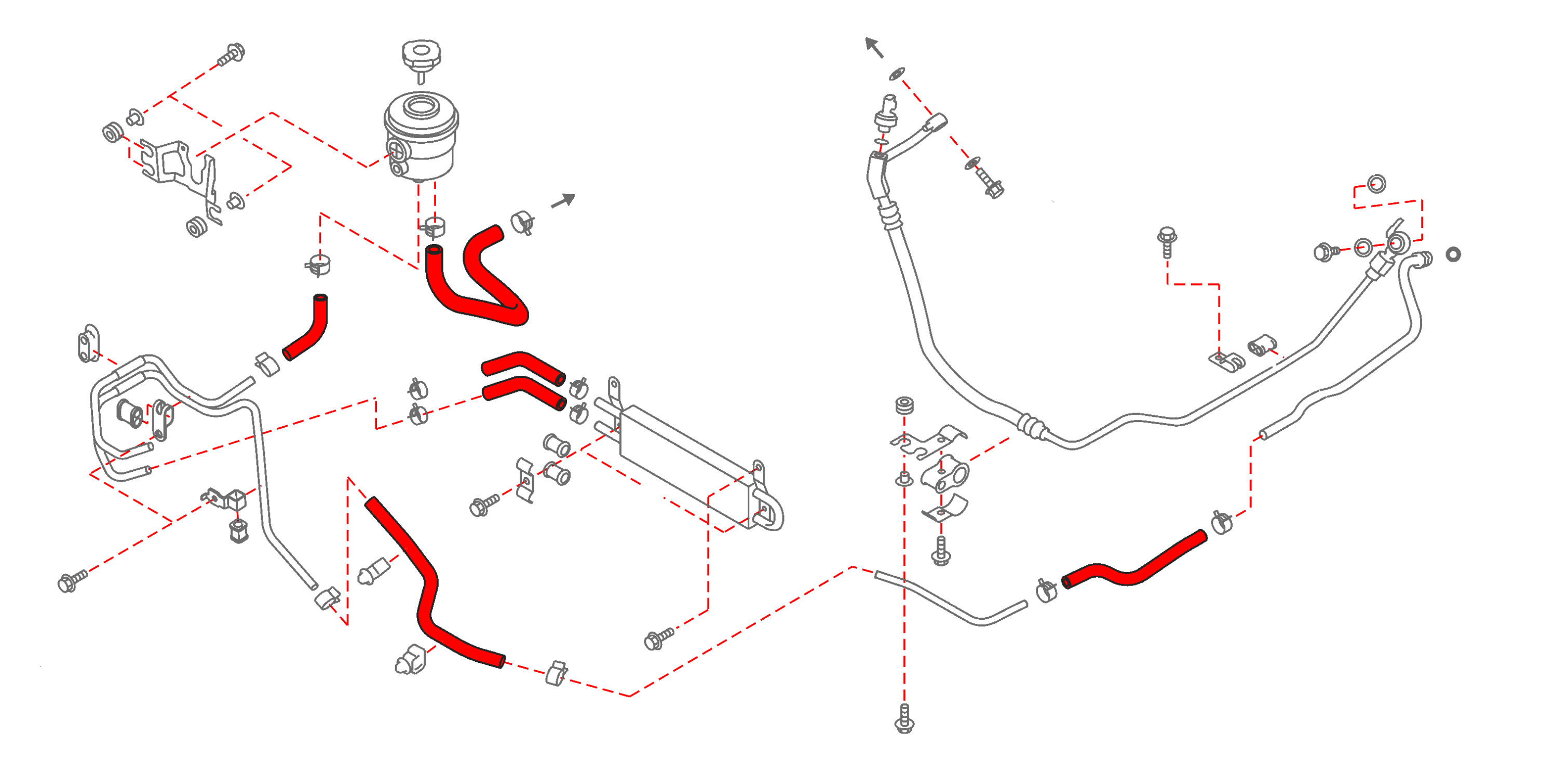 CZP Silicone Power Steering Hose Kit - Nissan GT-R R35