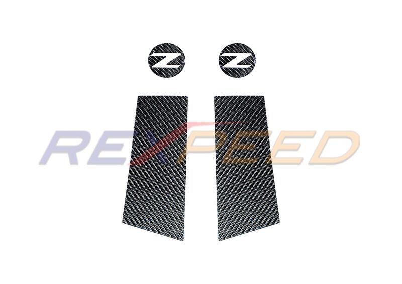 Rexpeed Carbon Fiber B-Pillar Covers - Nissan 350Z Z33