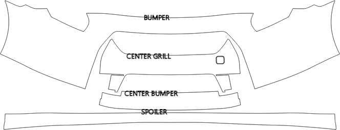 ShabAuto Front Bumper PPF Kit, 08-11 Base Model - Nissan GT-R