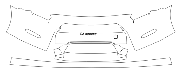 ShabAuto Front Bumper PPF Kit, 12-16 Premium & Black Edition - Nissan GT-R