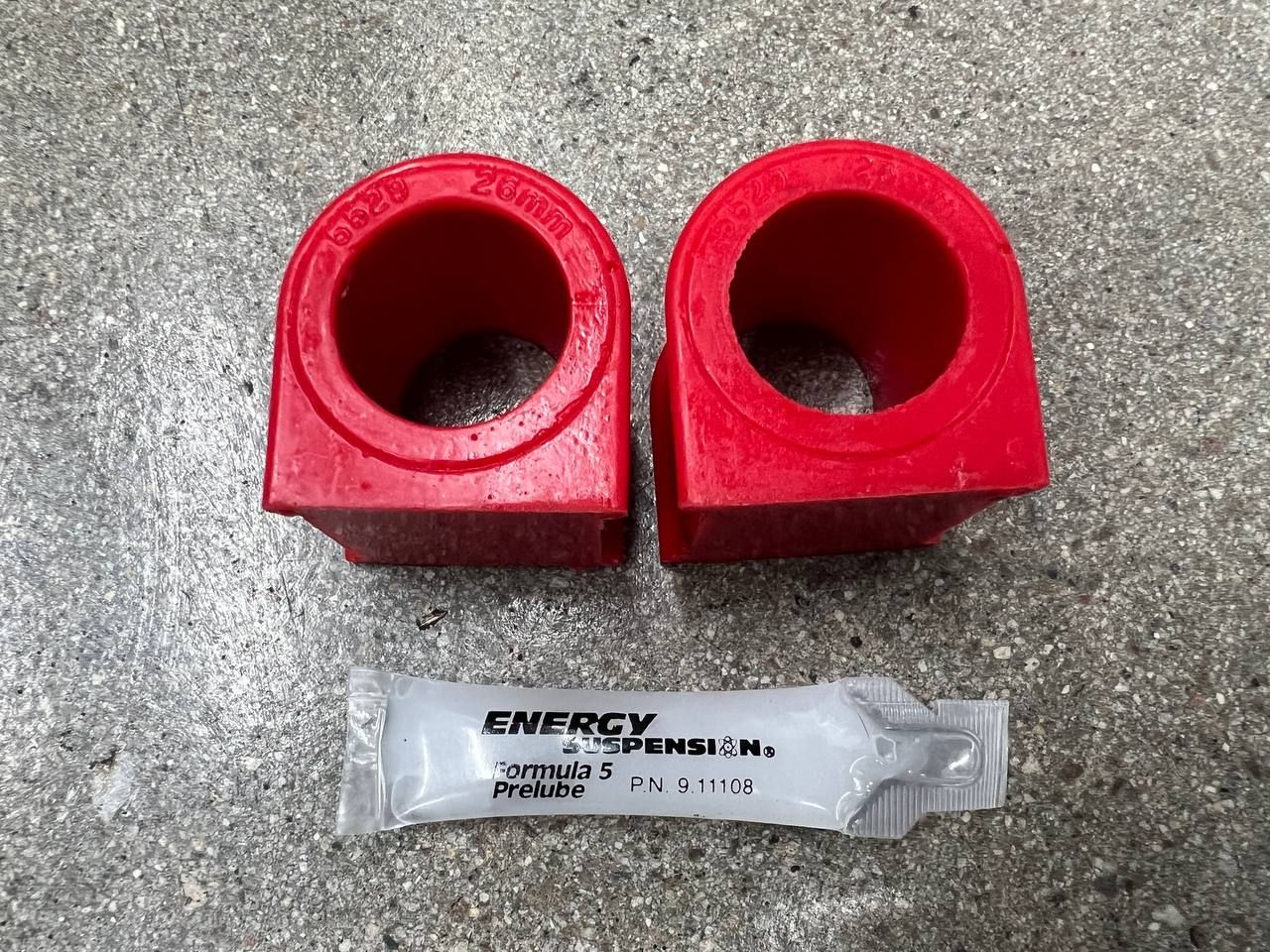 [Scratch & Dent] Energy Suspension 300ZX Rear Sway Bar Bracket Bushings 26mm Red - Stock Twin Turbo Coupe Z32