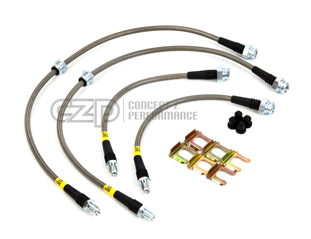 Stoptech SS Brake Lines Front & Rear for Z32 Brake Conversion - Nissan S13 S14