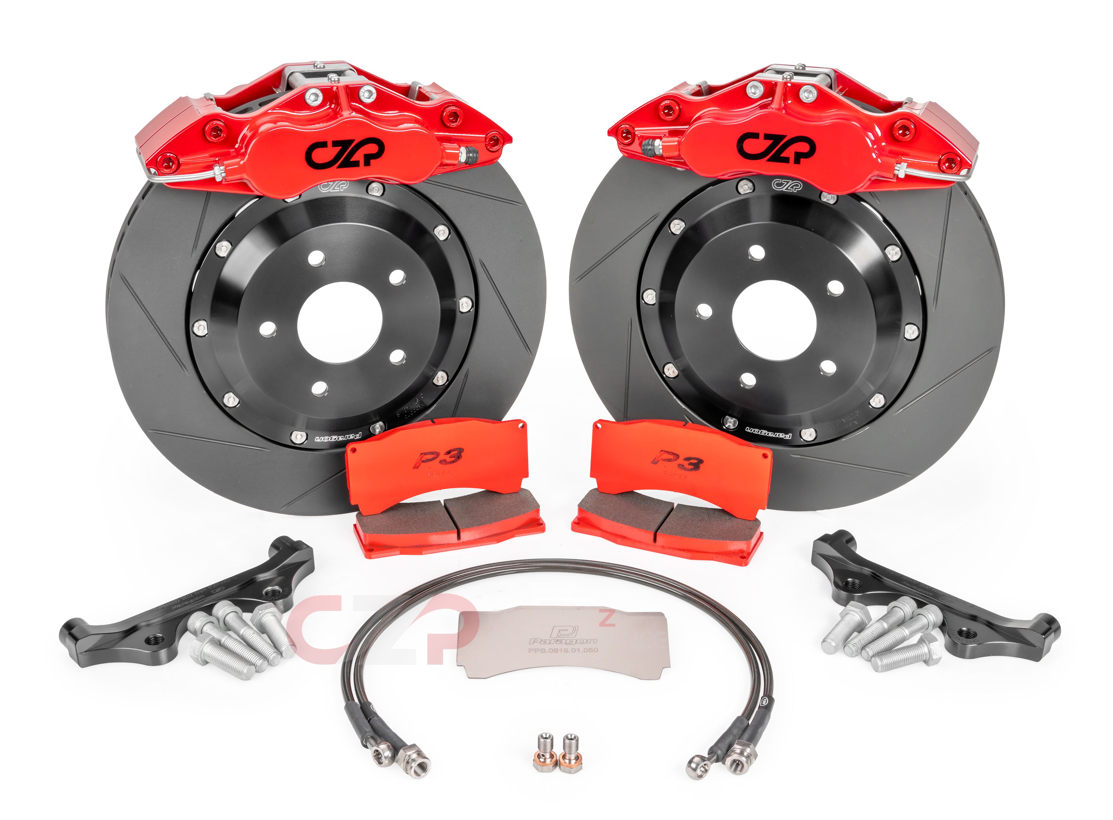 CZP by Paragon 355x32mm Complete Big Brake Kit, Front, Sport Akebono Brakes - Nissan 300ZX, 350Z, 370Z, Z / Infiniti G37 Q50 Q60